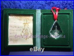 Swarovski Crystal Christmas Candle 1987 Ornament Holiday Etching SCO1987 MIB
