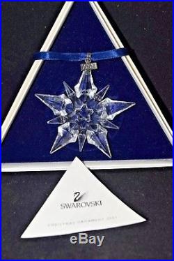 Swarovski Crystal Christmas Ornament 2001 Boxed