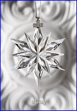 Swarovski Crystal Christmas Ornament 2011 Large Clear 1092037 Mint Boxed Retired