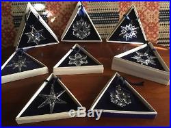 Swarovski Crystal Christmas Ornaments 1993-2000 Lot of 8