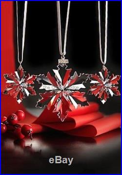 Swarovski Crystal Christmas Ornaments 2014 Set 5059030 Mint Boxed Retired