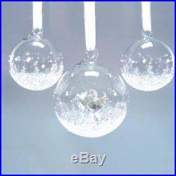 Swarovski Crystal Christmas Ornaments Set of 3 CHRISTMAS BALL 2015 #5136414 New