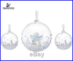 Swarovski Crystal Christmas Ornaments Set of 3 CHRISTMAS BALL 2015 #5136414 New