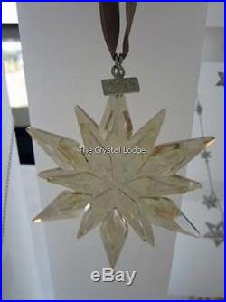 Swarovski Crystal Christmas Scs Ornament 2011 Large Gold 1092040 Mint & Box