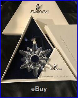 Swarovski Crystal Christmas Snowflake Ornament 1998 MINT New In Box & COA
