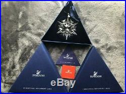 Swarovski Crystal Christmas Snowflake Ornaments 2002 & 2003 MINT