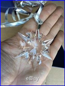 Swarovski Crystal Collectable 2002 Christmas Ornament Snowflake With Box