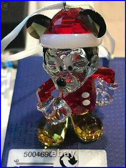 Swarovski Crystal Disney Christmas Mickey Mouse Ornament 5004690 Brand New