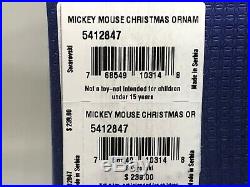 Swarovski Crystal Disney MICKEY MOUSE Christmas Ornament 5412847 NIB