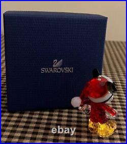 Swarovski Crystal Disney Mickey Mouse Christmas Figure Ornament New In Box
