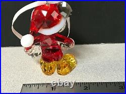 Swarovski Crystal Disney Mickey Mouse Christmas Ornament Figurine 5004690 (A)