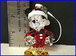 Swarovski Crystal Disney Mickey Mouse Christmas Ornament Figurine 5004690 (A)