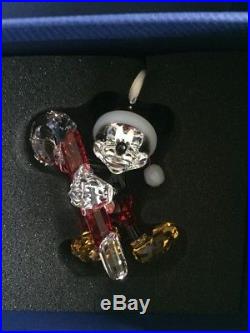 Swarovski Crystal Disney Mickey Mouse Christmas Ornament, Rare Art No 5135938