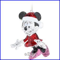 Swarovski Crystal Figurine #5004687 Minnie Mouse Christmas Ornament NIB