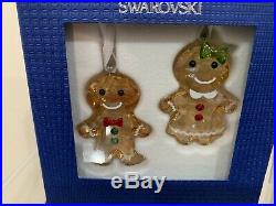 Swarovski Crystal Figurine Christmas Ornament Gingerbread Couple 5281766 MIB