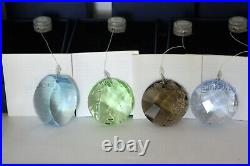 Swarovski Crystal Hanging adjustable ornament set of Four on Box NEW