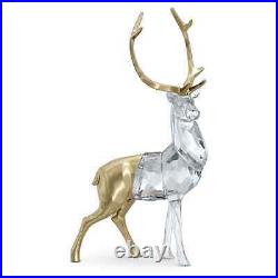 Swarovski Crystal Holiday Magic Stag Figurine Decoration, White, 5597053