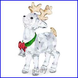 Swarovski Crystal Joyful Collection Santas Reindeer Figurine Decoration 5532575
