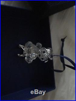 Swarovski Crystal Kris Bear On Sleigh Christmas Ornament 2005 718990 New In Box