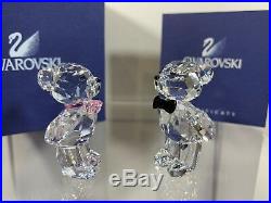 Swarovski Crystal Kris Bear The First Kiss Christmas Ornament 1114098 MIB WithCA