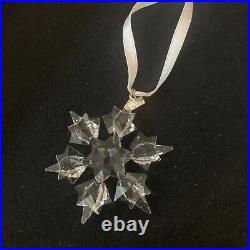 Swarovski Crystal Large Snowflake Christmas Ornament 2010 MINT In BOX