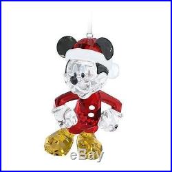 Swarovski Crystal Mickey Mouse Christmas Ornament 5004690 Orig Price $200 Nib