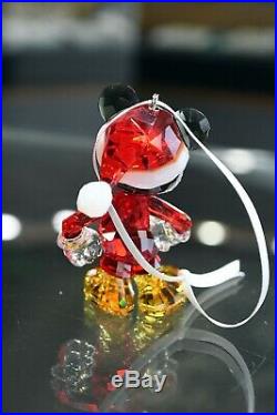 Swarovski Crystal Mickey Mouse Christmas Ornament Disney Colored withBox 5004690