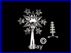 Swarovski Crystal Rhodium Christmas Tree Topper COA #632784 Mint in Box