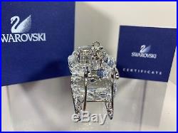 Swarovski Crystal Rhodium Sleigh Christmas Ornament 718995 MIB WithCOA
