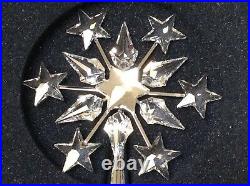 Swarovski Crystal Rhodium Snowflake Shooting Stars Christmas Tree