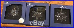Swarovski Crystal SEVEN Snowflake Star Small Christmas OrnamentS MINT IN BOX