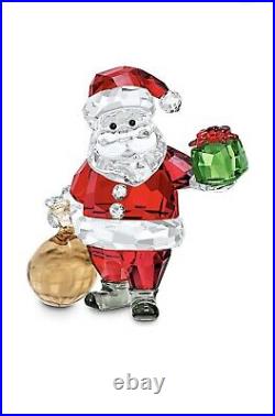 Swarovski Crystal Santa Claus with Gift Bag Figurine Decoration, Red, 5539365