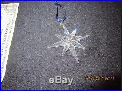 Swarovski Crystal Snow Flake Christmas Ornament With Box 1995