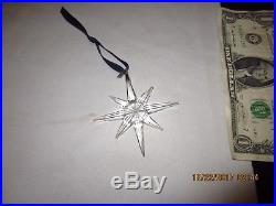 Swarovski Crystal Snow Flake Christmas Ornament With Box 1995