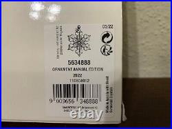 Swarovski Crystal Snowflake 2022 Christmas Ornament # 5634888 NIB