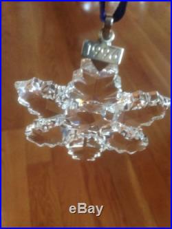 Swarovski Crystal Snowflake Christmas Ornament 1996 NIB with certificate