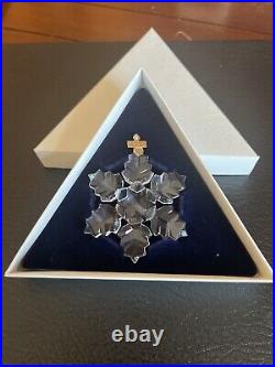Swarovski Crystal Snowflake Christmas Ornament 1996 With Box