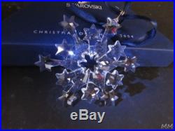 Swarovski Crystal Snowflake Christmas Ornament 2004 631562 3 Size
