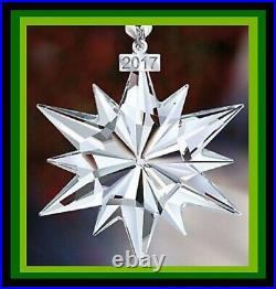 Swarovski Crystal Snowflake Christmas Ornament 2017 Large Star Annual RETIRED