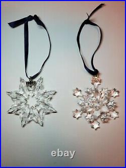 Swarovski Crystal Snowflake Christmas Ornament set of six from the 2000s