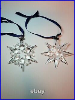 Swarovski Crystal Snowflake Christmas Ornament set of six from the 2000s