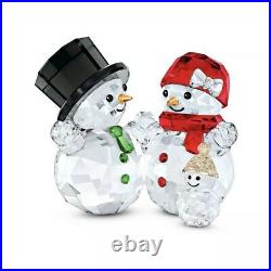 Swarovski Crystal Snowman Family Figurine Decoration Multicolor 5533948