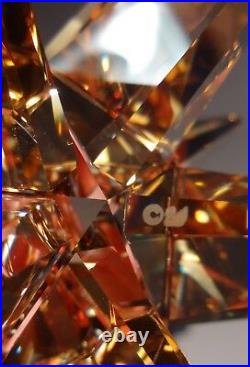 Swarovski Crystal Star Candle Holder Golden Shadow Medium New In Box