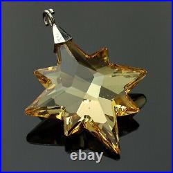 Swarovski Crystal Star Christmas Ornament 2020 Amber Holiday SIGNED