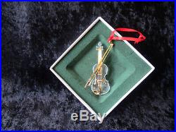 Swarovski Crystal Violin Christmas Ornament