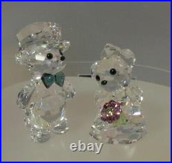 Swarovski Crystal -kris Bears You And I Bride & Groom 842936 Mint In Box