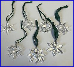 Swarovski Crystal mixed lot of 7 Little Star ornaments Christmas