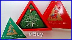 Swarovski European Christmas Ornament 1991 Box Cert 1st Ltd Edition