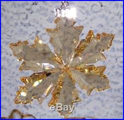 Swarovski Golden Shadow Crystal Snowflake Christmas Ornaments Collection 8 Years
