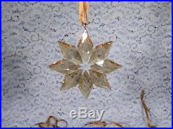 Swarovski Golden Shadow Crystal Snowflake Christmas Ornaments Collection 8 Years